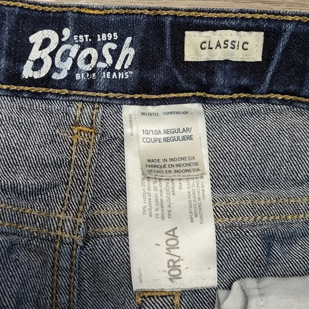 OshKosh Bgosh Kids‎ Classic Straight Leg Blue Jeans Dark Wash Denim Boys size 10